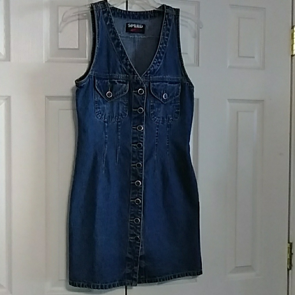 Blue Jean mini dress body hugging size 5